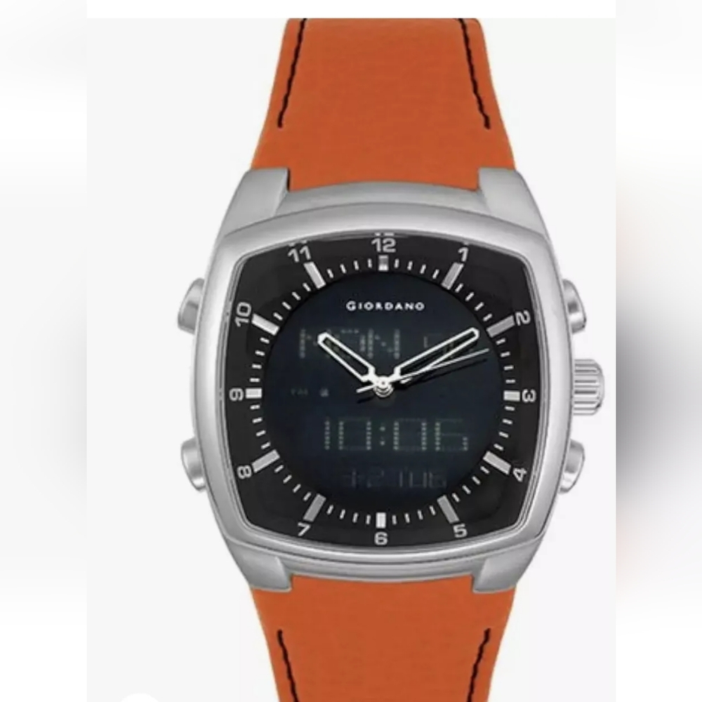 Giordano OrangeStrap Stainless Steel Analog-Digital Multi-Function Watch 1246-03
